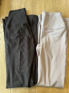 Yogalicious Fleece Lined Black and Gray Leggings
